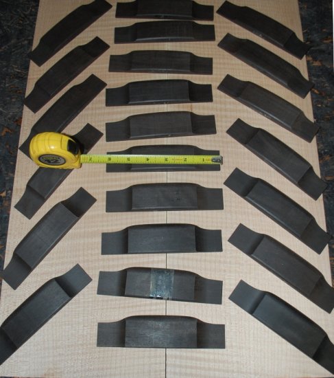 Indian Ebony pre-carved bridge blank - Click Image to Close