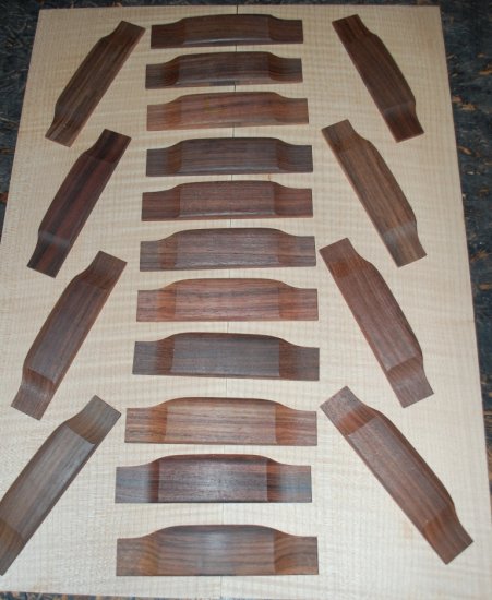 Indian Rosewood pre-carved bridge blank - Click Image to Close