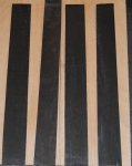 Black Indian Ebony Fretboard with mineral spots