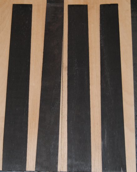 Black Indian Ebony Fretboard with mineral spots - Click Image to Close