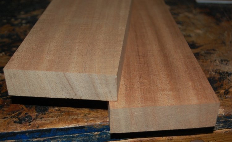 African Mahogany Neck Blank for Scarf Joint - Click Image to Close