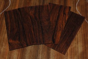 Cocobolo Ukulele head plate veneer