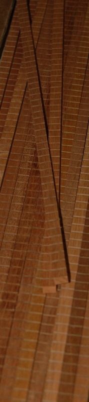 Mahogany Uke Rectangular Kerfed Linings