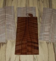 Curly Claro Walnut book-matched headplate